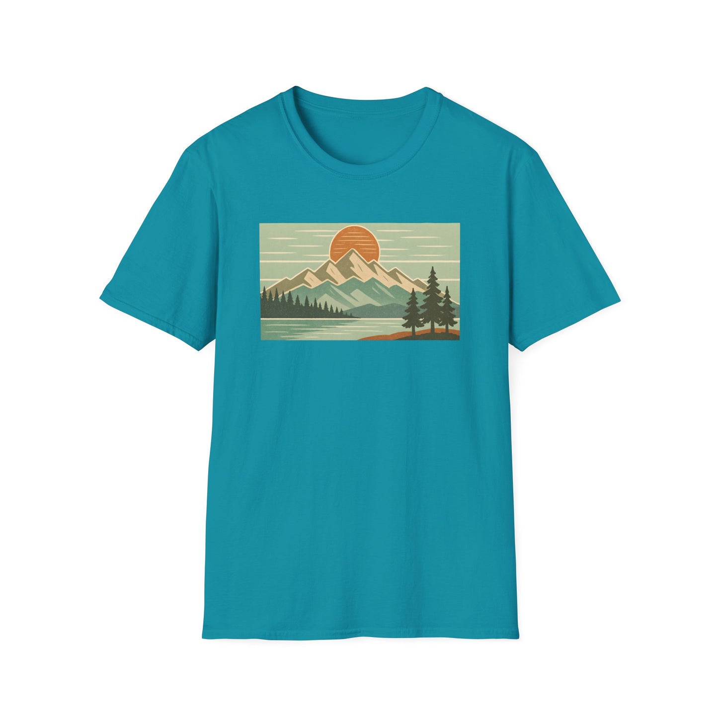 Retro Midday Mountain Peak T-shirt