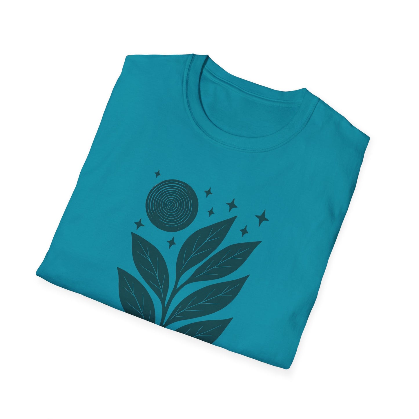 Celestial Leaves Under Moon Glow T-shirt
