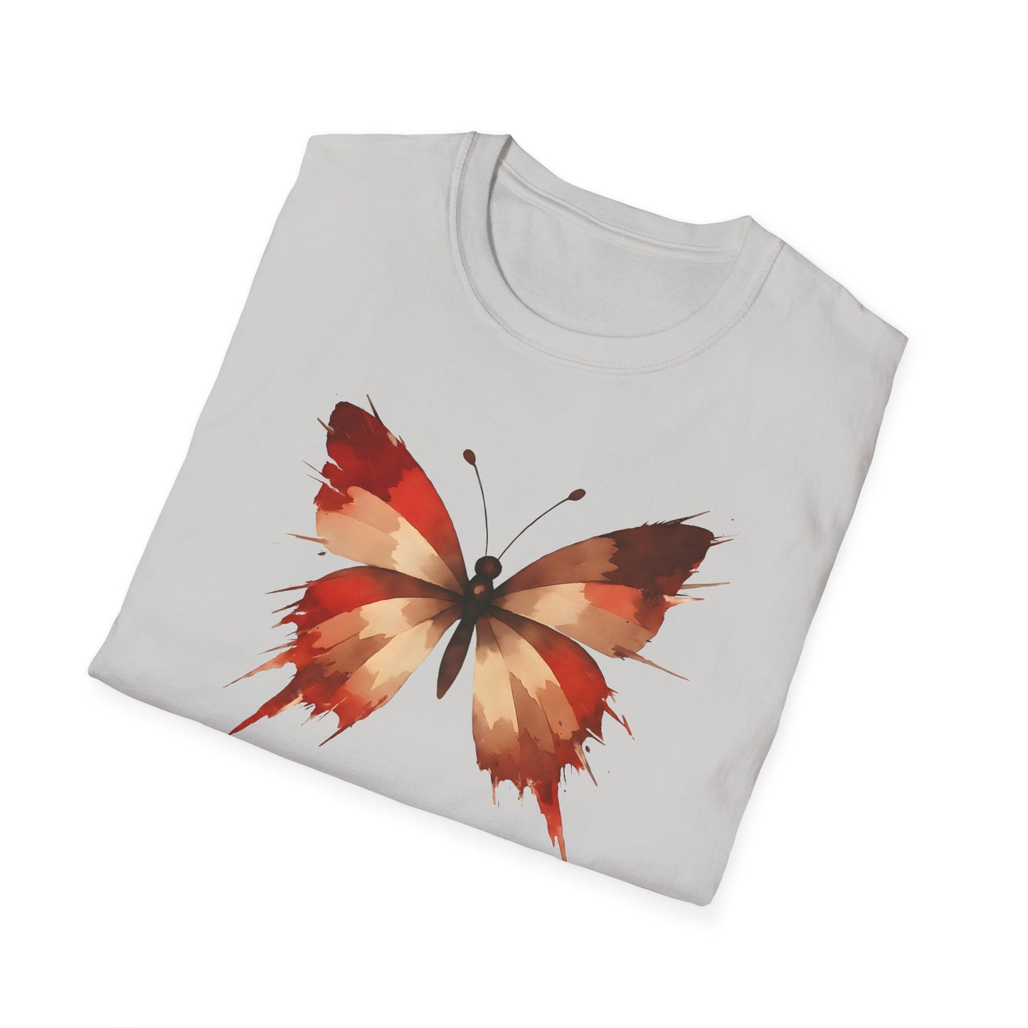 Watercolor Red Butterfly