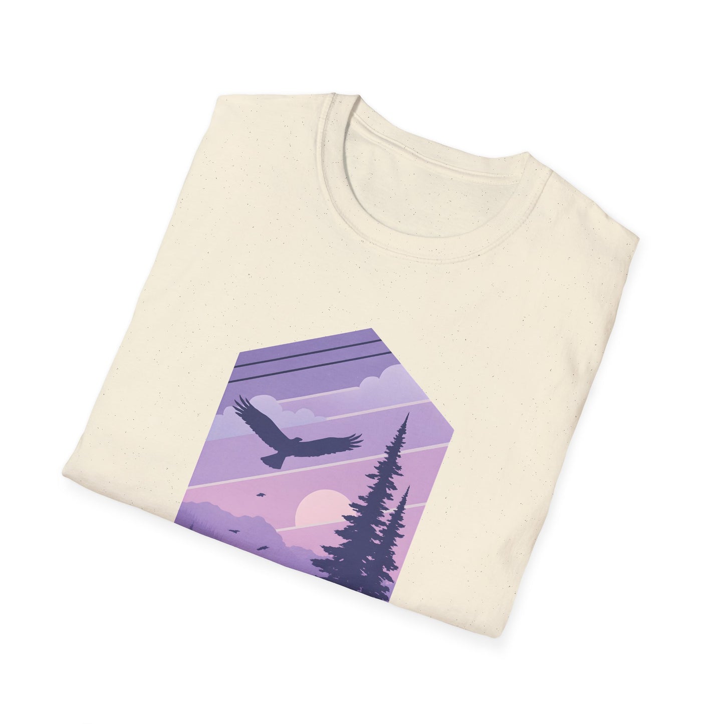 Soaring Eagle Over Purple Pines T-shirt