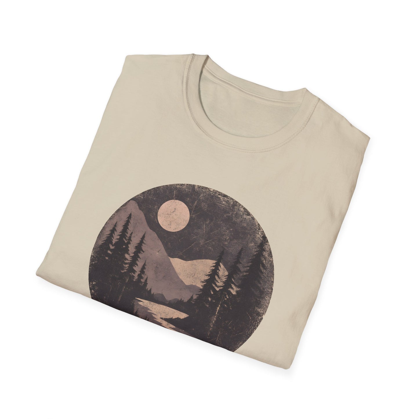 Vintage Moonlit Mountain Valley T-shirt