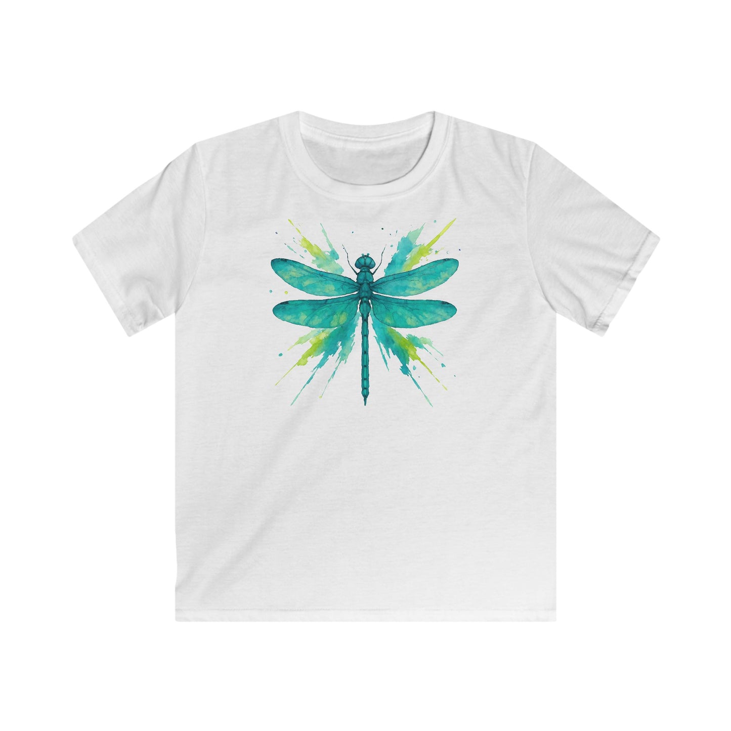 Children's Dragonfly Teal Splash T-shirt