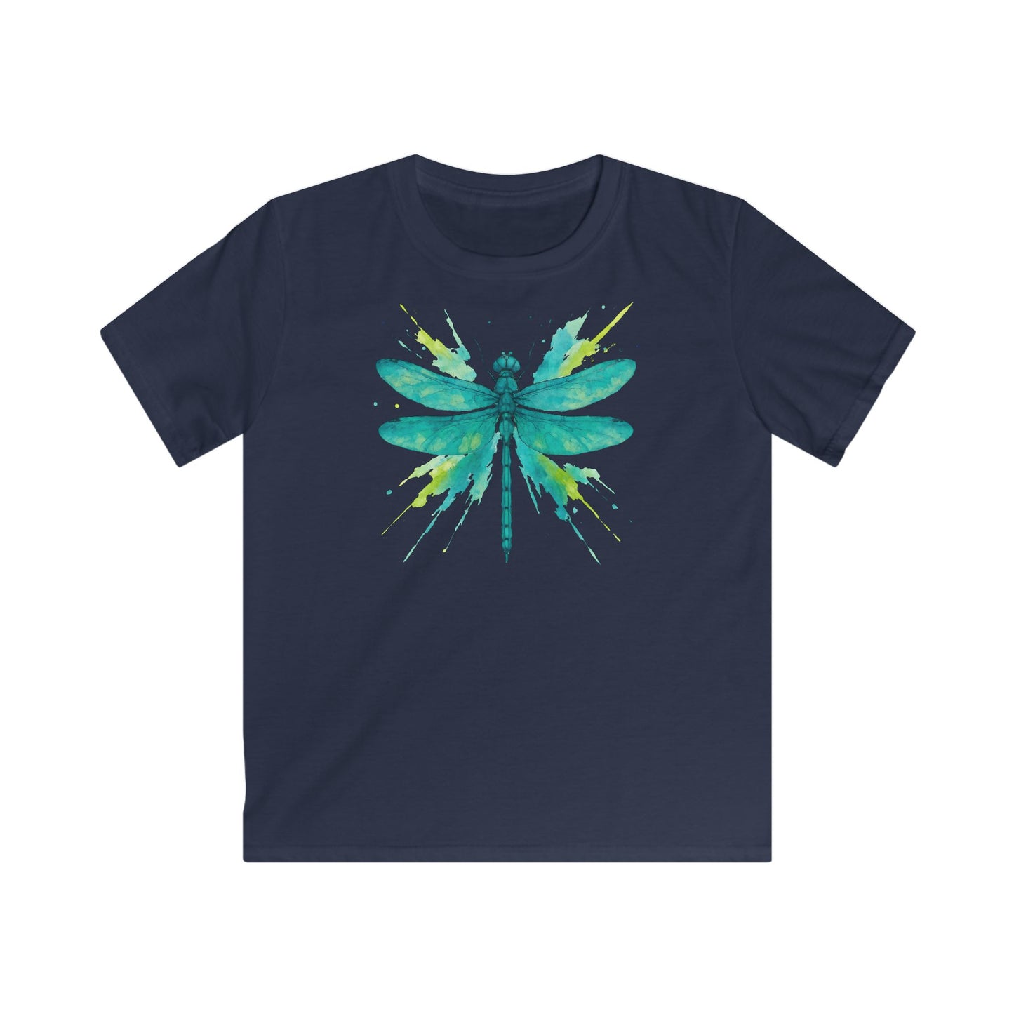 Children's Dragonfly Teal Splash T-shirt