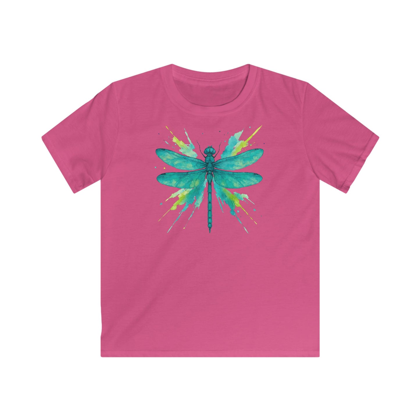 Children's Dragonfly Teal Splash T-shirt