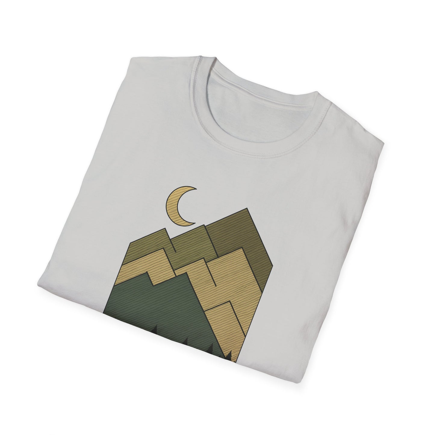 Moon Over Lined Mountains T-shirt