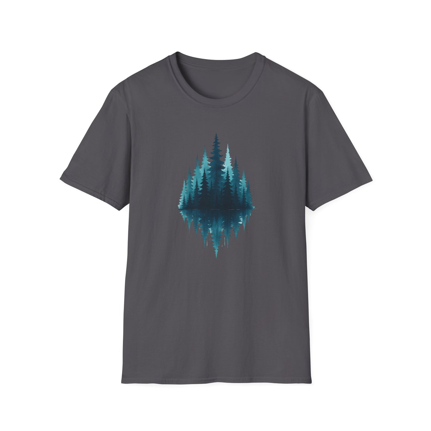 Mirrored Pine Teal Forest T-shirt