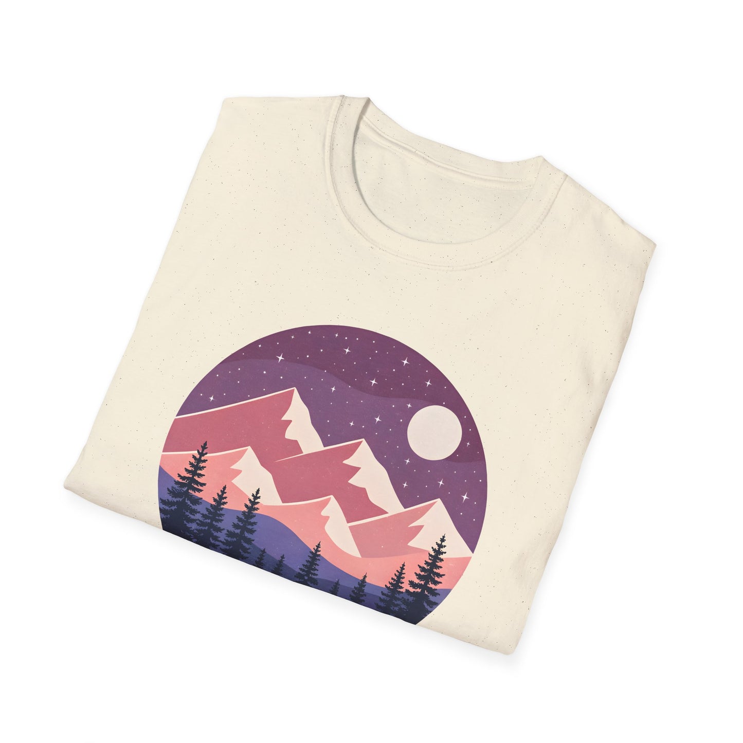 Purple Night Sky Over Mountains T-shirt