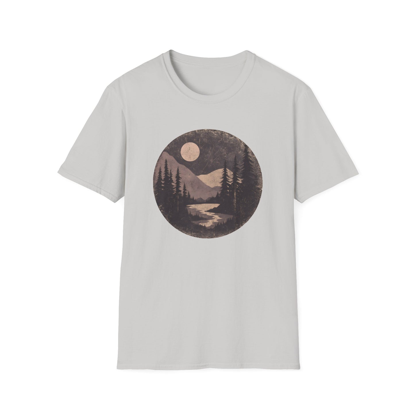 Vintage Moonlit Mountain Valley T-shirt