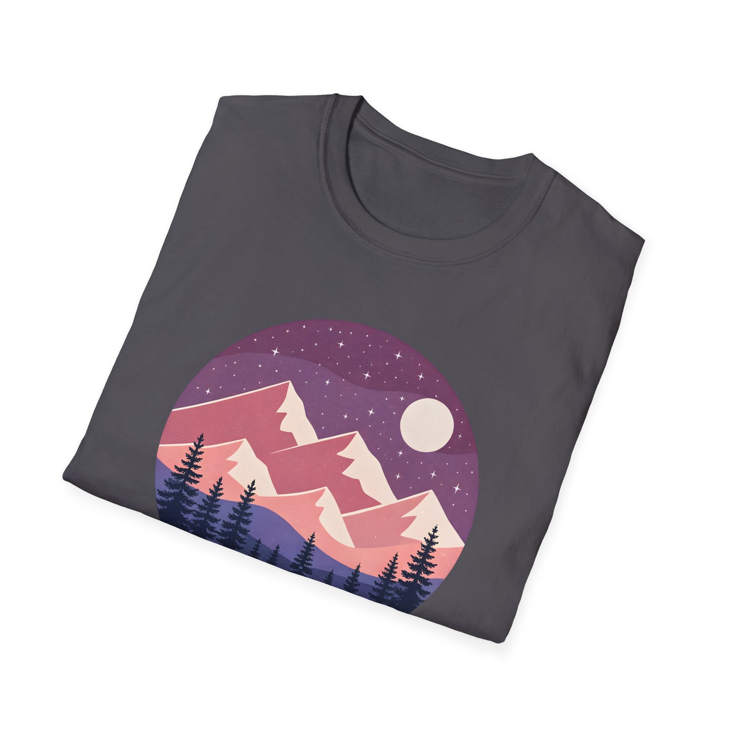 Purple Night Sky Over Mountains T-shirt