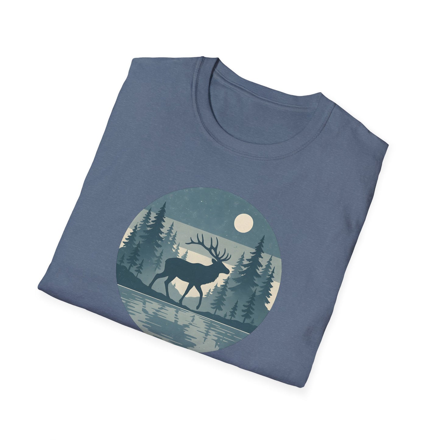 Elk Under Moonlight