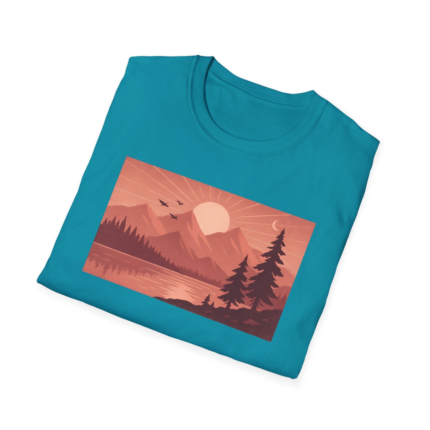 Mountain Lake Landscape Pinkscale
