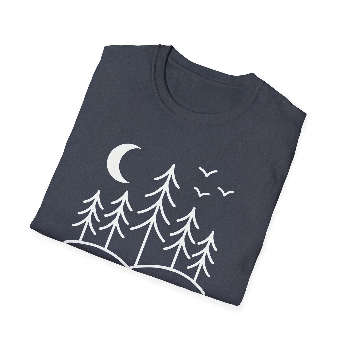 Minimalist Pines Under The Moon T-shirt