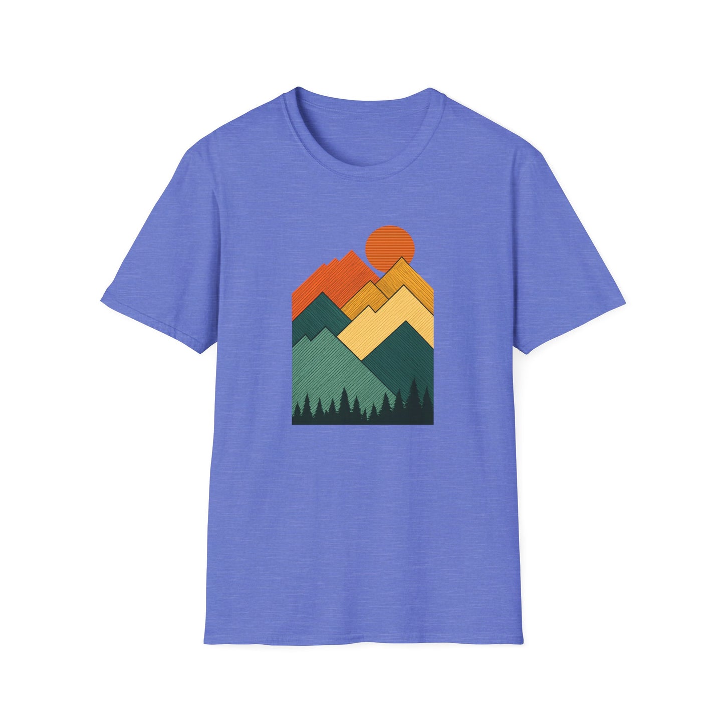 Sunset Over Lined Mountains T-shirt