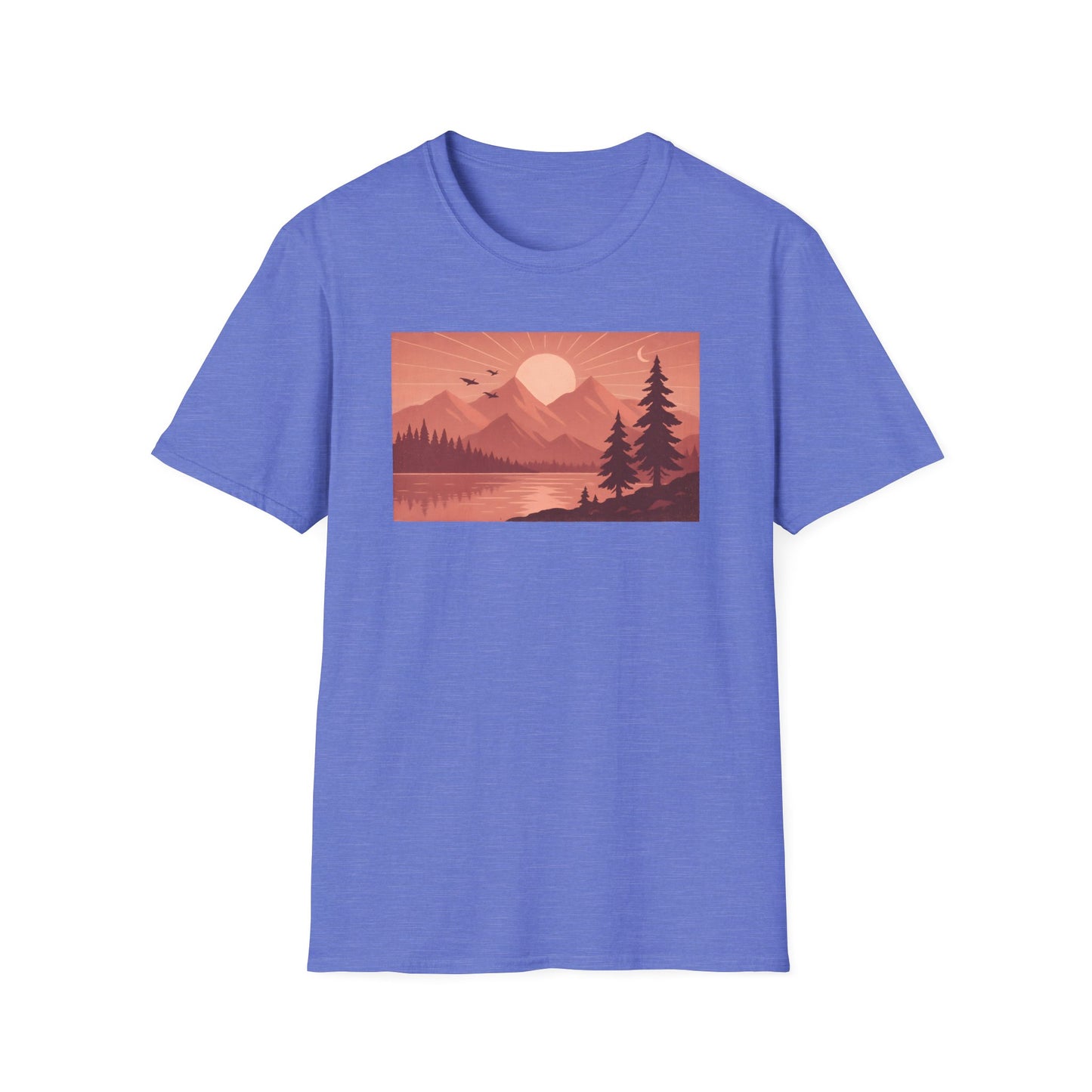 Mountain Lake Landscape Pinkscale