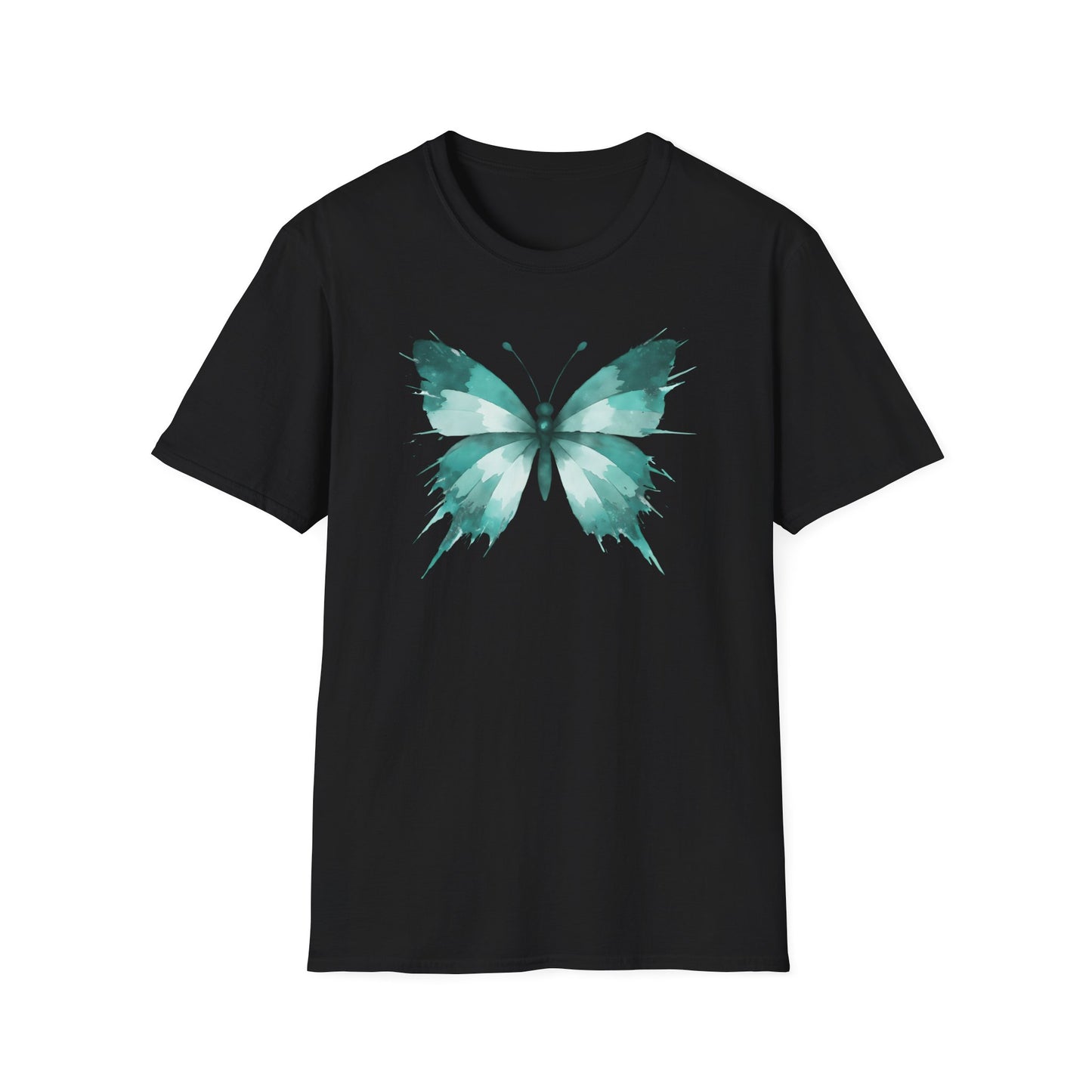 Butterfly Teal Watercolor