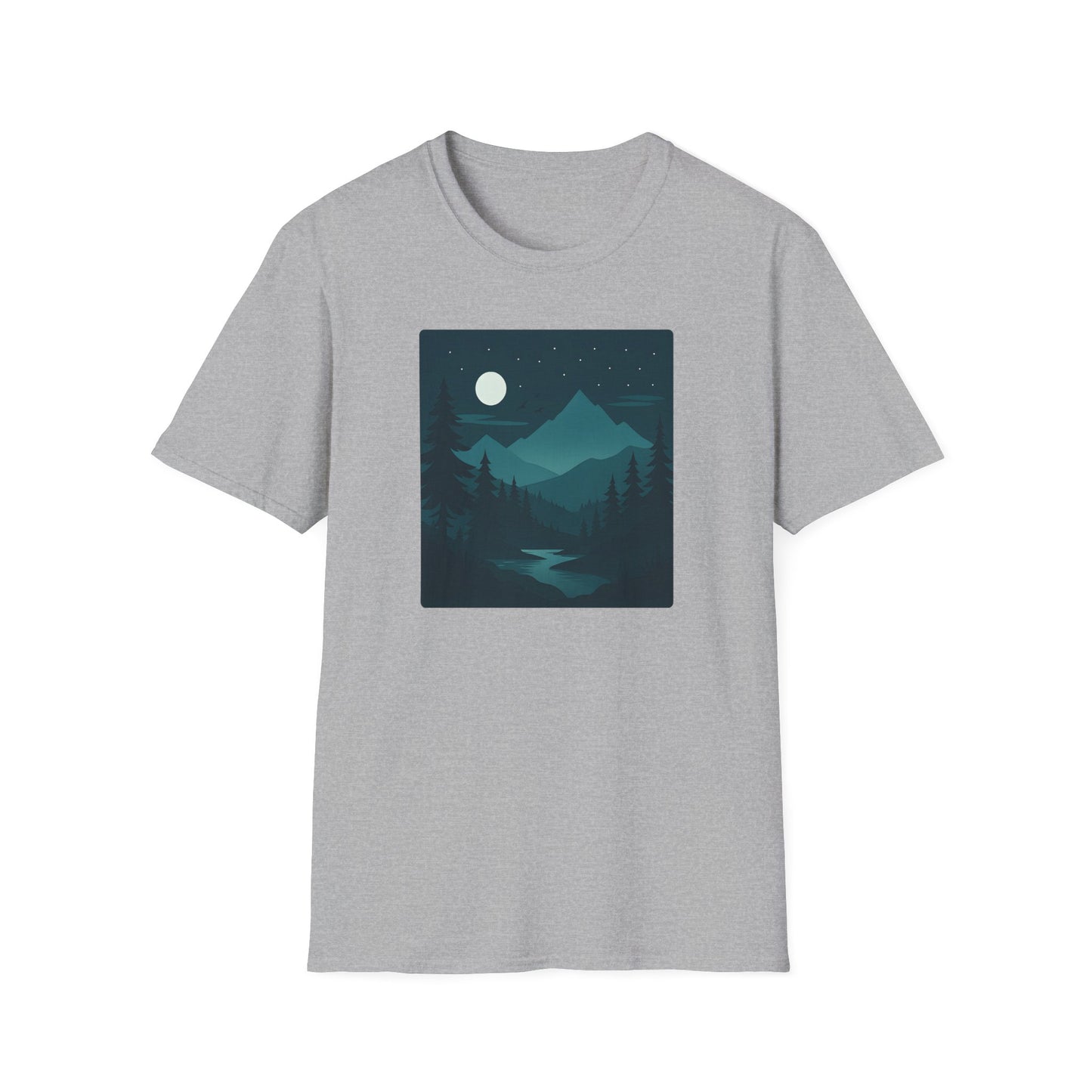 Dark Night Mountain Landscape