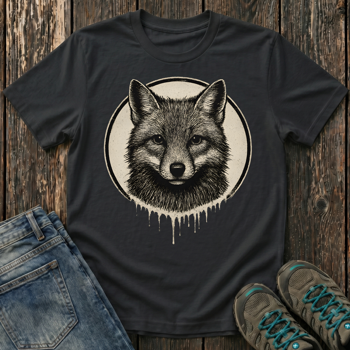 Children's Fox Portrait T-shirt