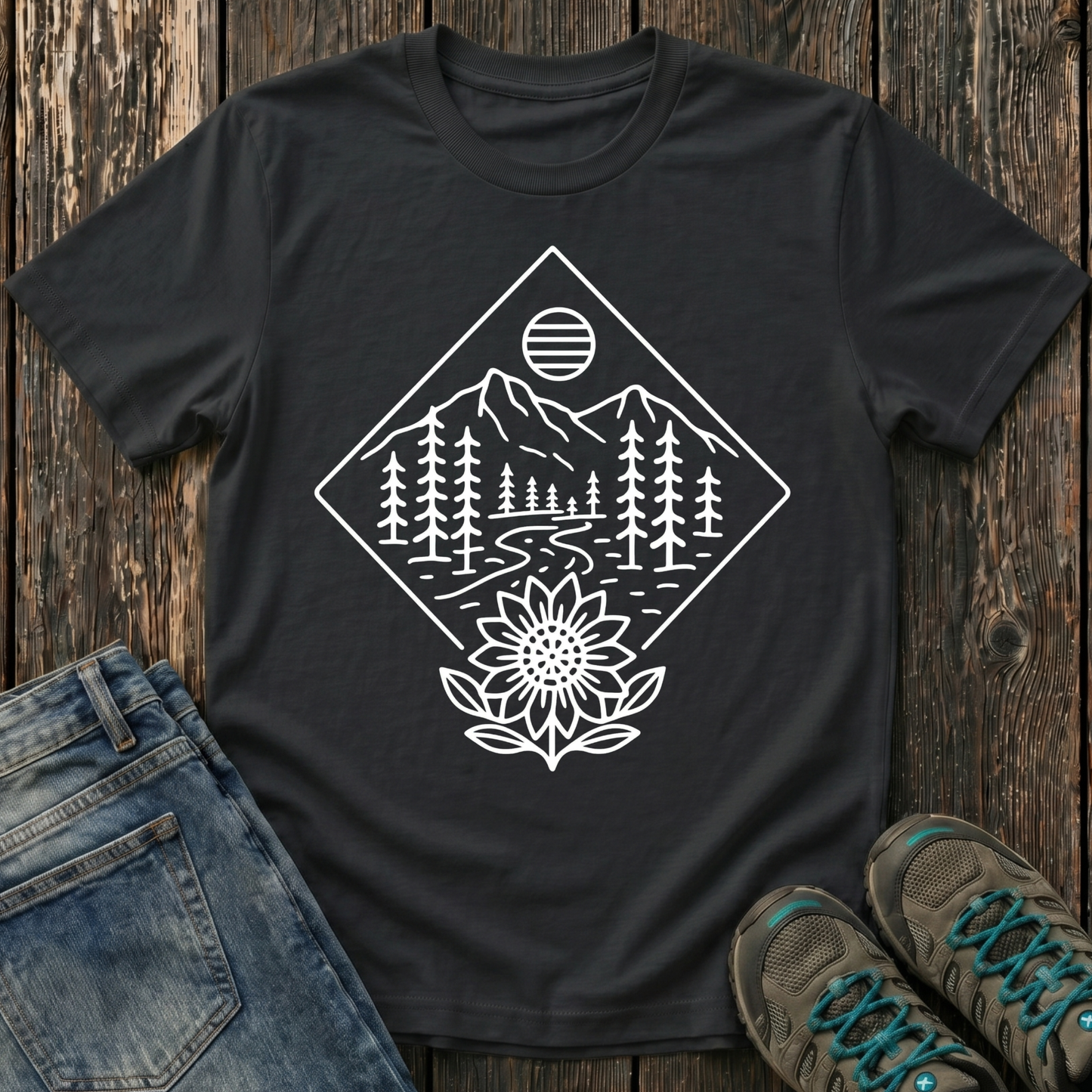 Children’s Sunflower Landscape T-shirt