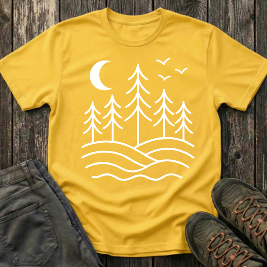 Pines Under Moon T-shirt