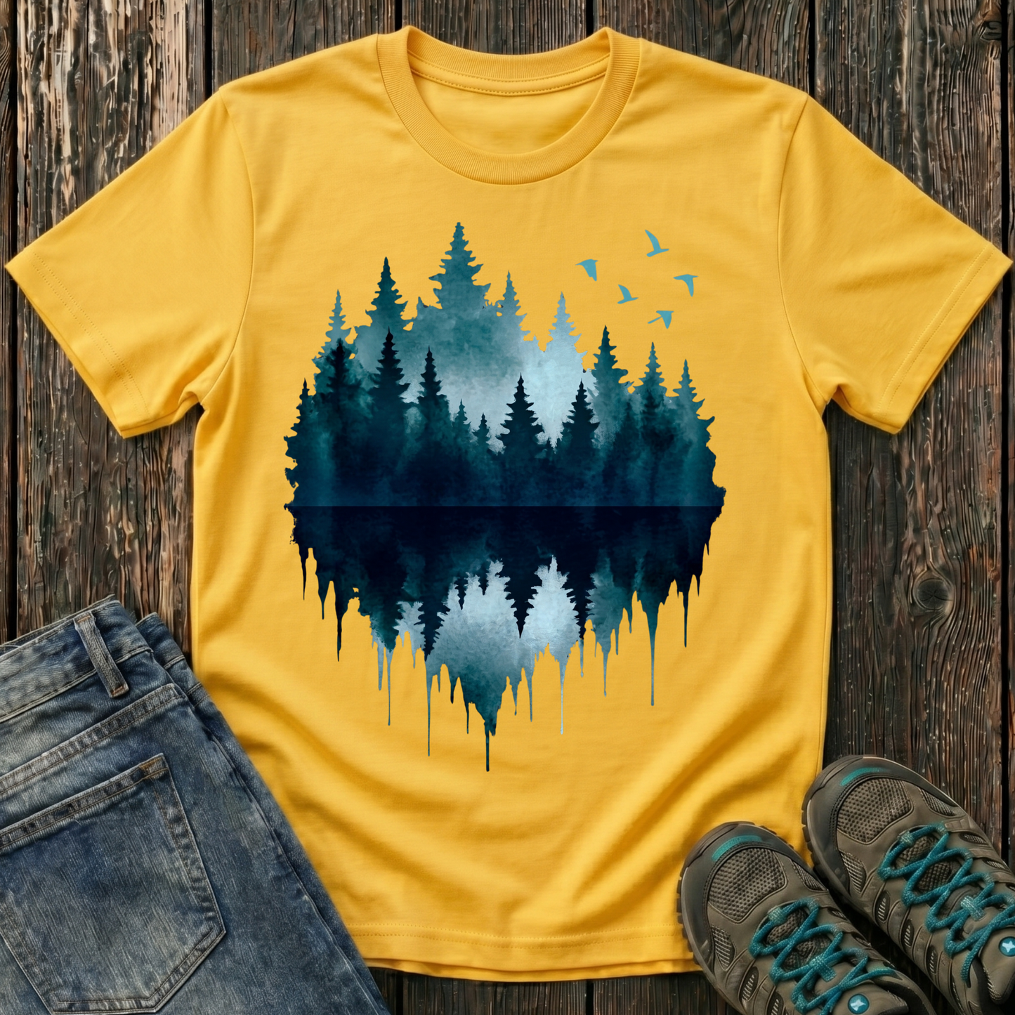 Children's Ink Drip Forest T-shirt
