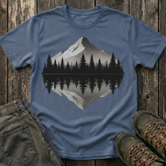 Greyscale Mountain Reflection T-shirt