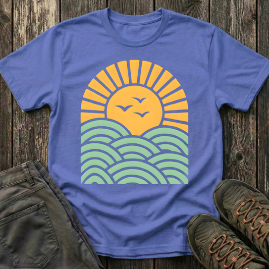 Sunrise Over Serene Waves T-shirt