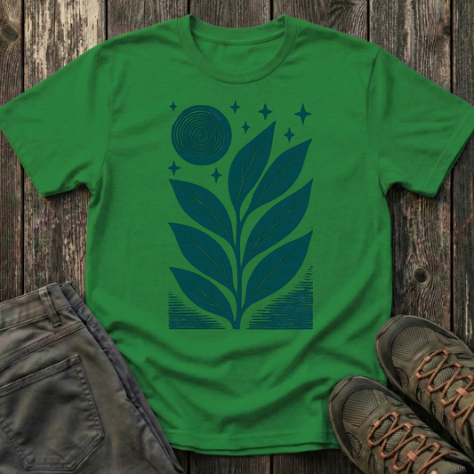 Celestial Leaves Under Moon Glow T-shirt