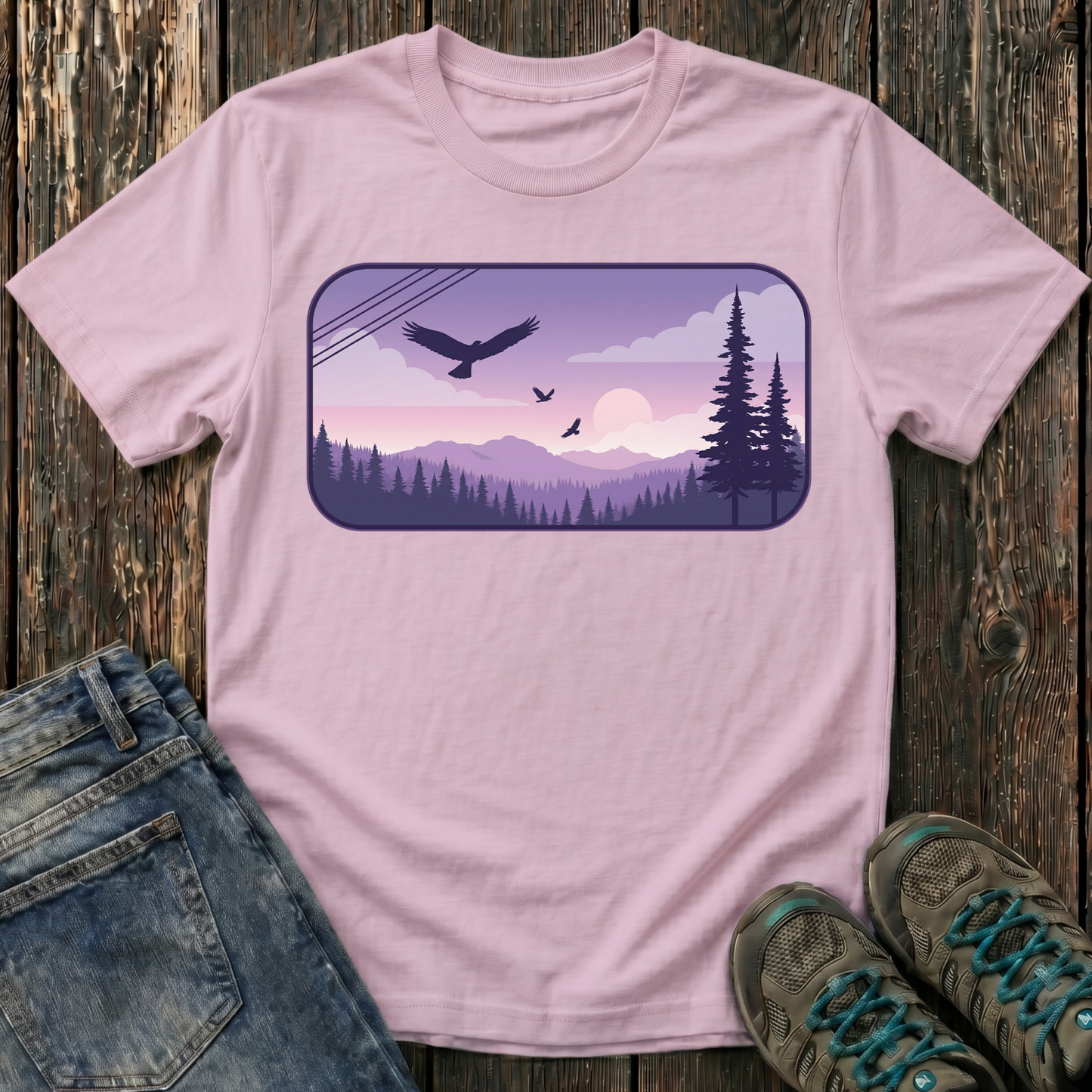 Children's Soaring Above the Twilight Pines T-shirt