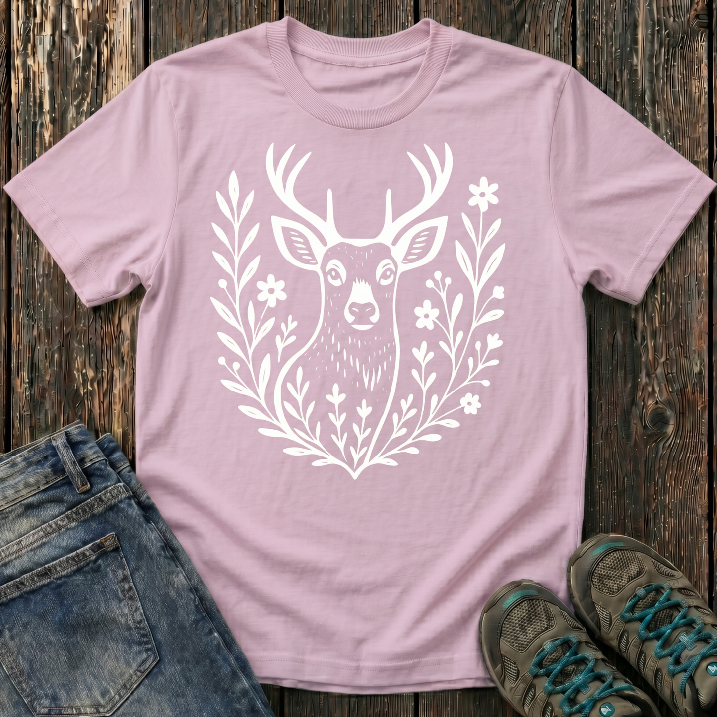 Children's Deer Portrait T-shirt