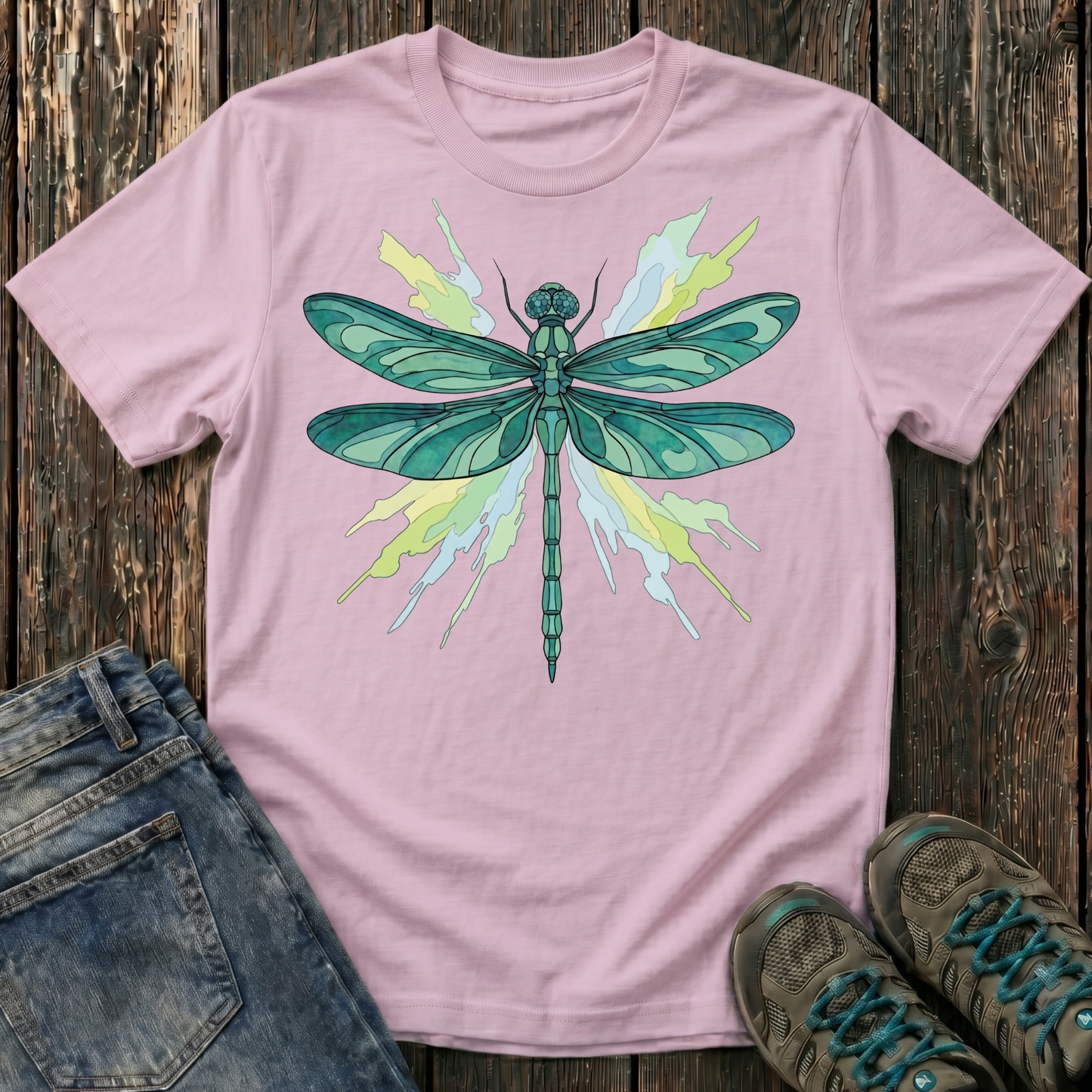 Children's Dragonfly Teal Splash T-shirt