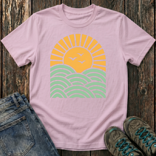 Children’s Sunrise Over Serene Waves T-shirt