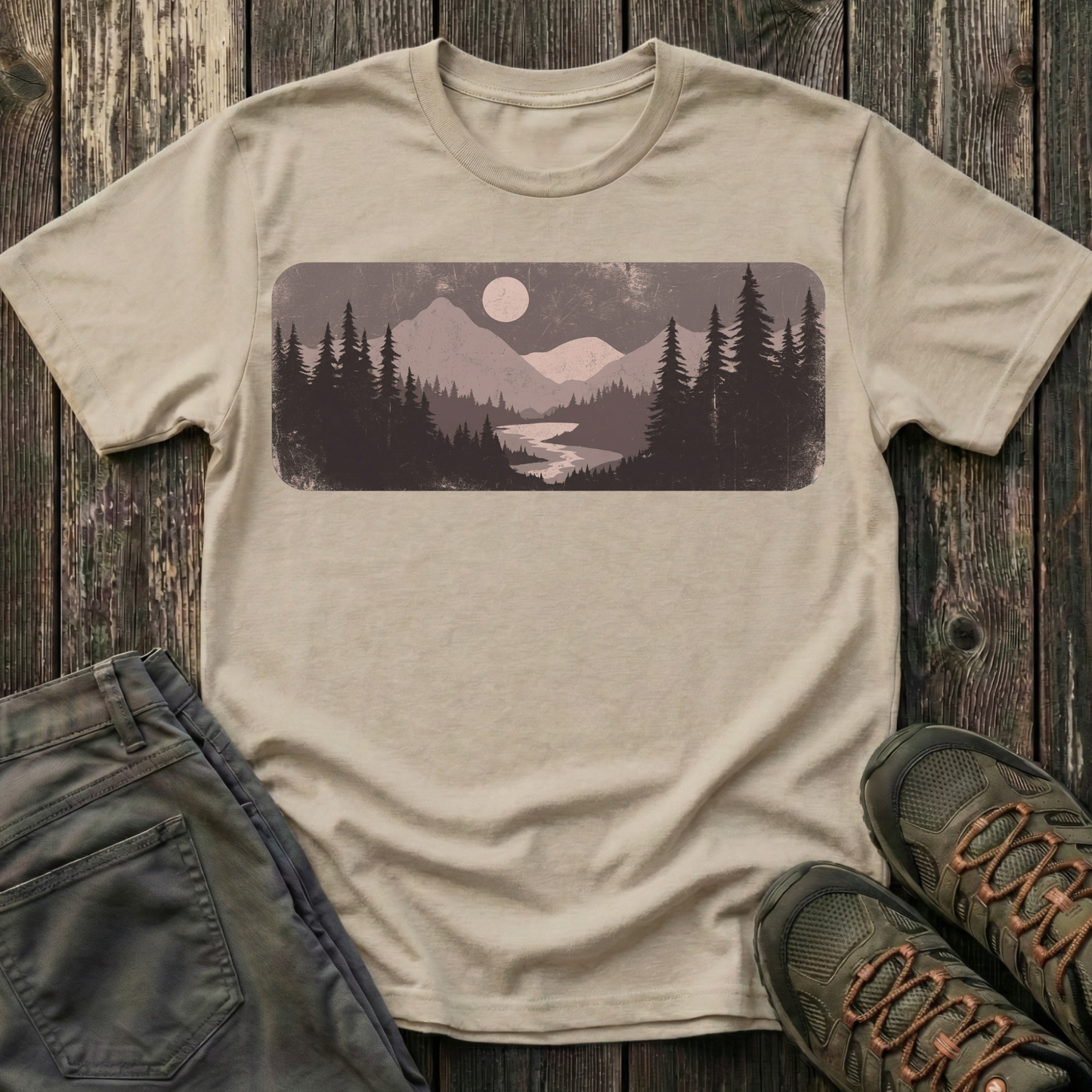 Vintage Moonlit Valley T-shirt