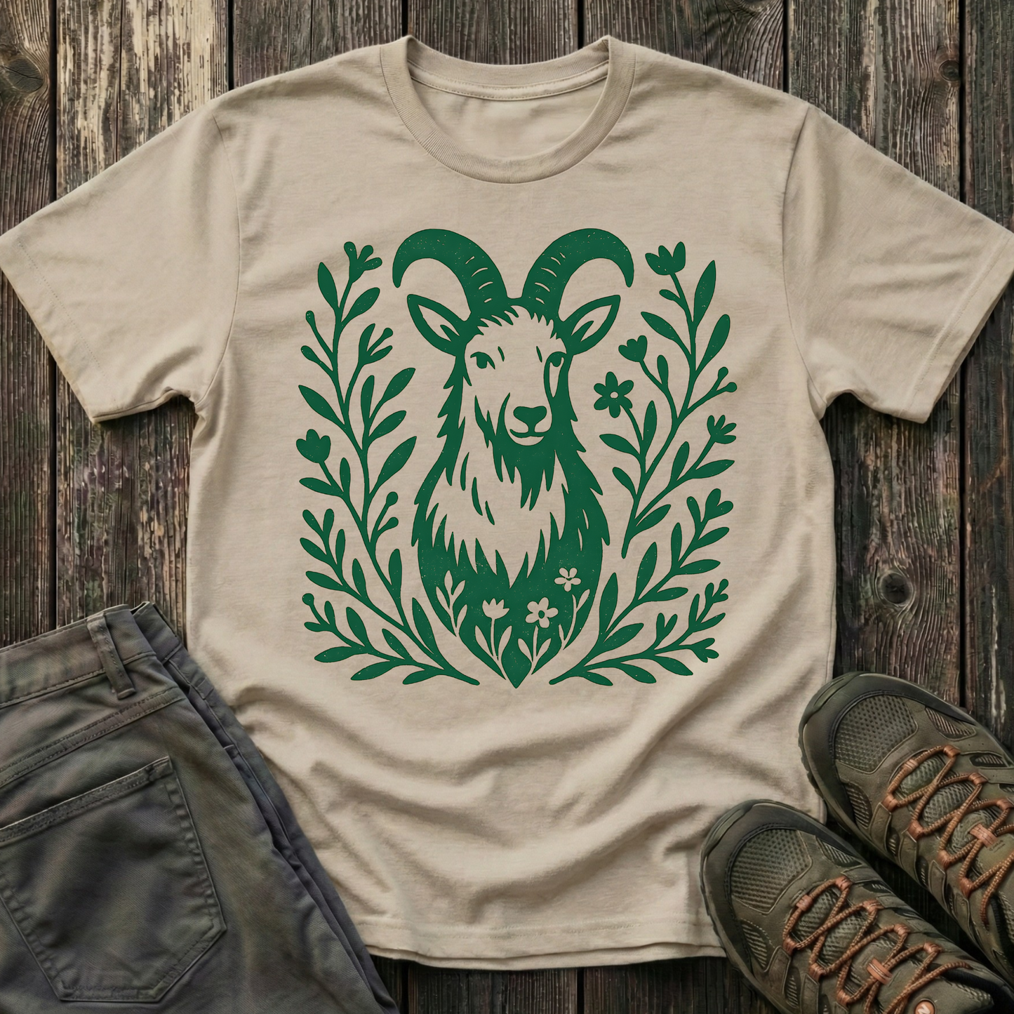 Mountain Goat Portrait T-shirt