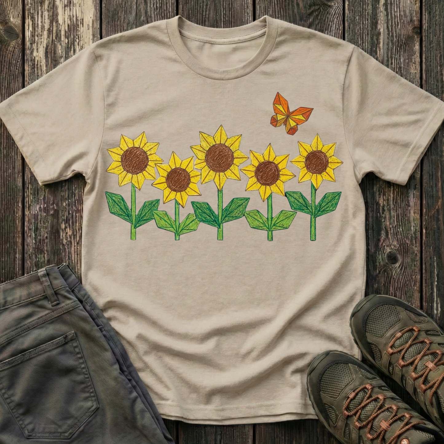 Origami Sunflowers T-shirt