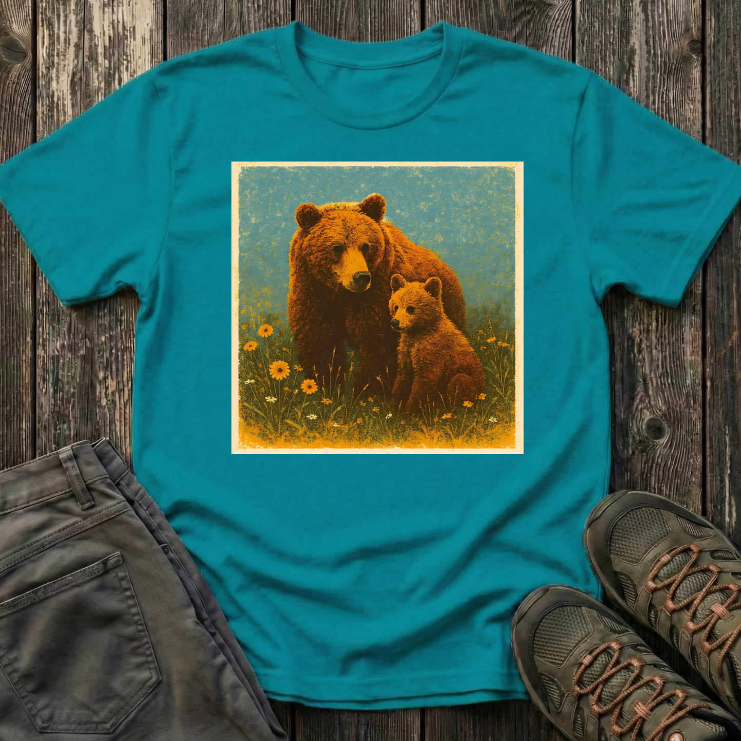 Mama And Cub Prairie Time T-shirt