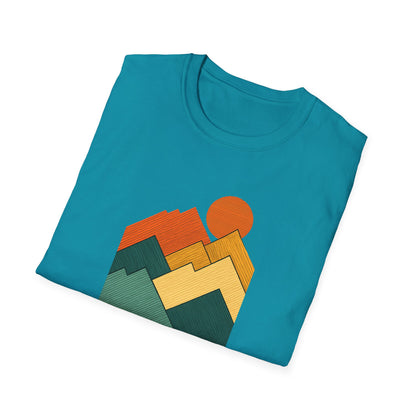 Sunset Over Lined Mountains T-shirt
