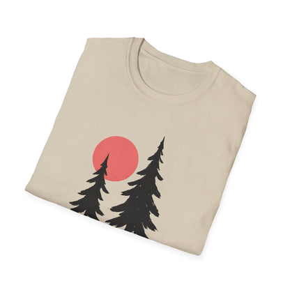 Serene Pines Under Sunset T-shirt