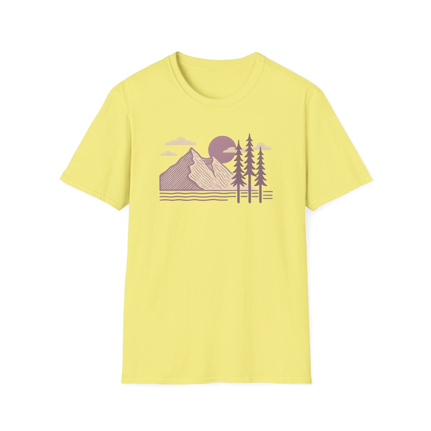 Minimalist Lavender Mountain Sunset T-shirt