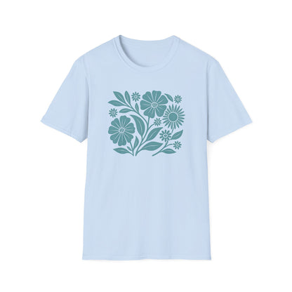 Flower Gathering Ink Print T-shirt