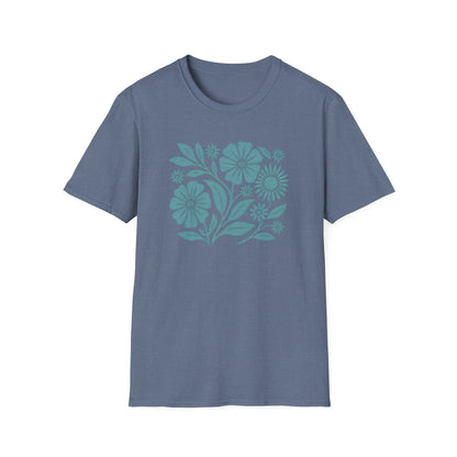 Flower Gathering Ink Print T-shirt