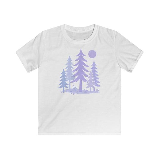 Children’s Serene Purple Forest Drawing T-shirt