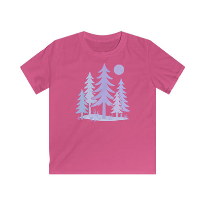 Children’s Serene Purple Forest Drawing T-shirt