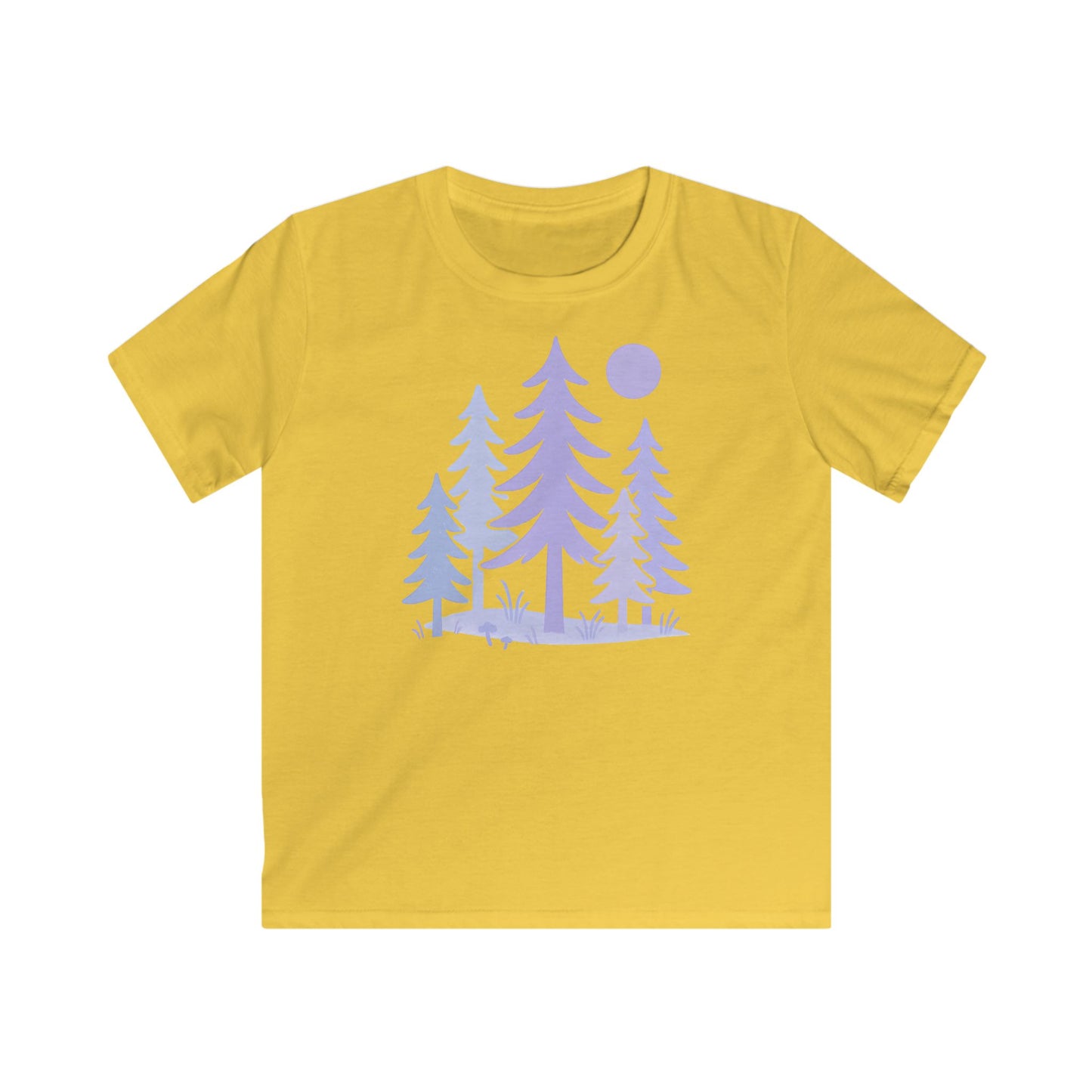 Children’s Serene Purple Forest Drawing T-shirt