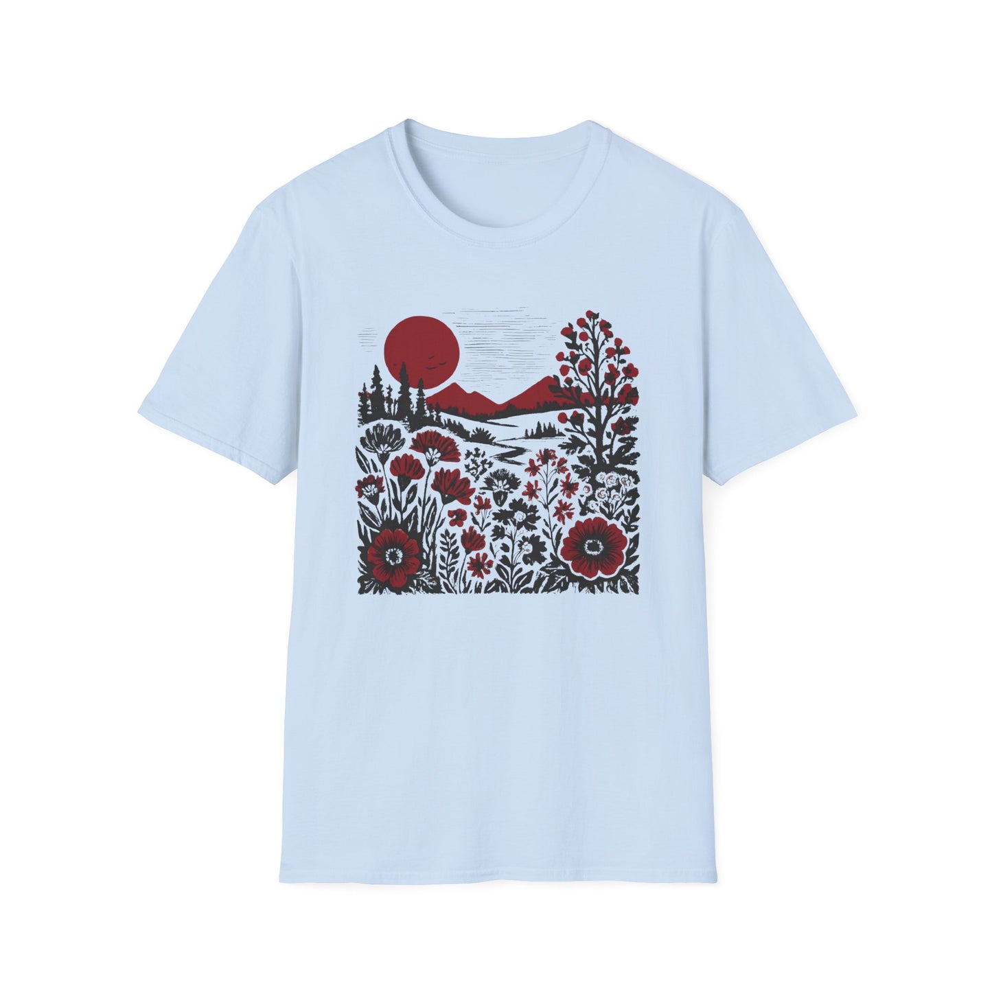 Burgundy Sunset Flora T-shirt