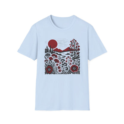 Burgundy Sunset Flora T-shirt