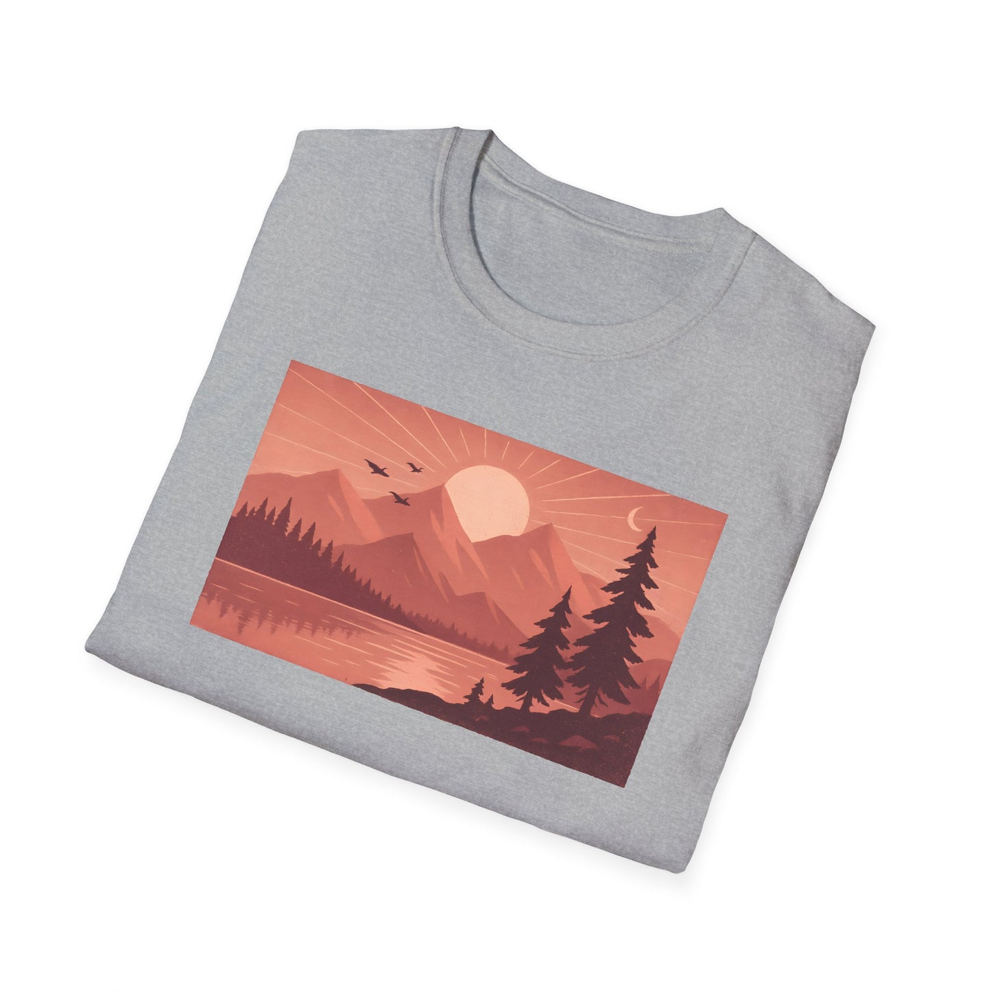 Mountain Lake Landscape Pinkscale