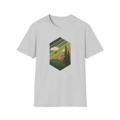 Retro Pine Forest Sunset T-shirt