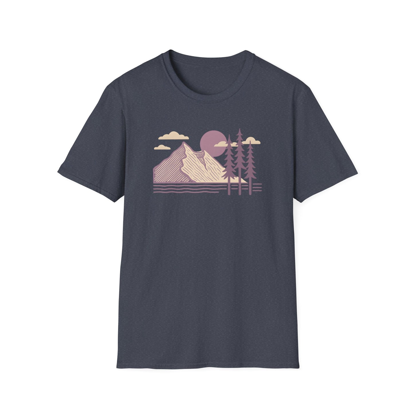 Minimalist Lavender Mountain Sunset T-shirt
