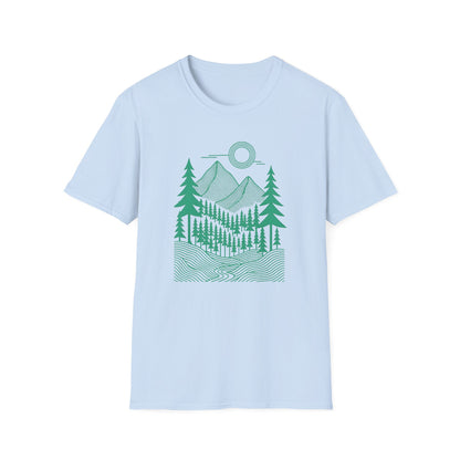 Geometrical Landscape Teal
