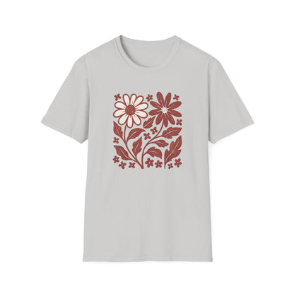 Maroon Flower Friends T-shirt